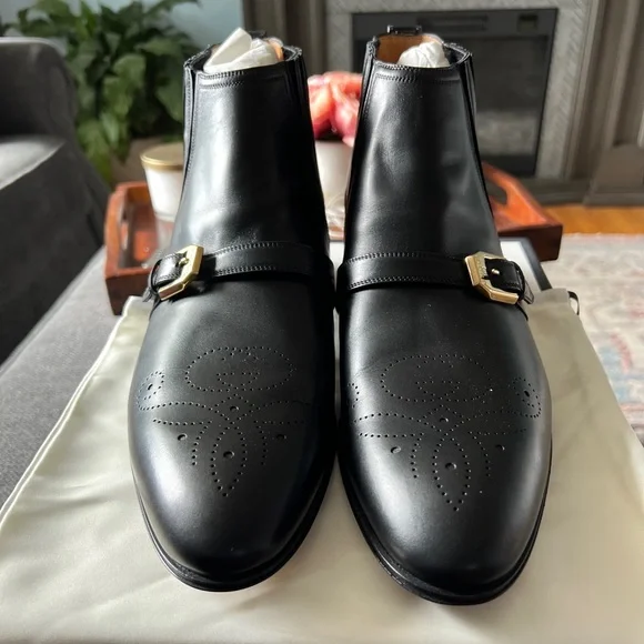Brand-new pair of Gucci boots size 9G 9.5 US Gucci Boots Chelsea Beige Brown Black Canvas  main image 3